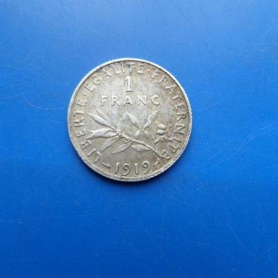 1 francs argent 1919
