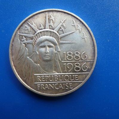 100 francs argent liberty 1986