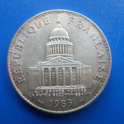 100 francs argent pantheon 1983