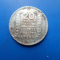 20 francs argent 1933 turin