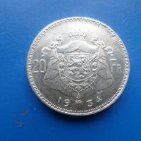 20 francs argent belge 1934 1 