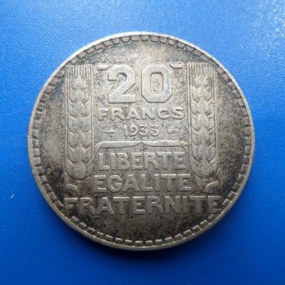20 francs argent turin 1933 2