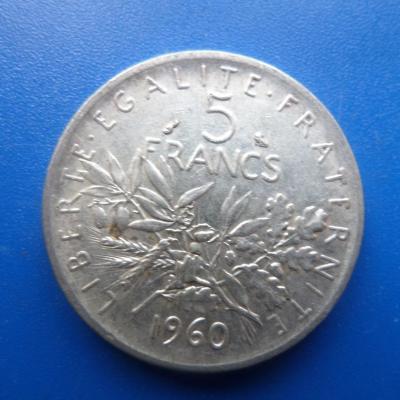 5 francs argent 1960 2 