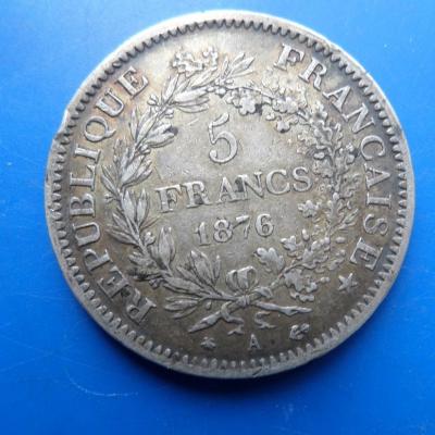 5 francs argent hercule 1876 a