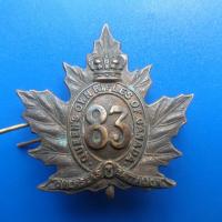 Cap badge 83 infantry battalion canada