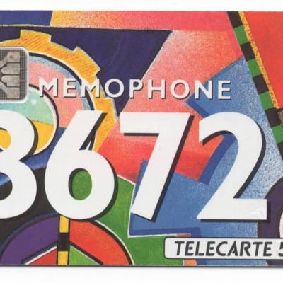 Carte telephonique 3672