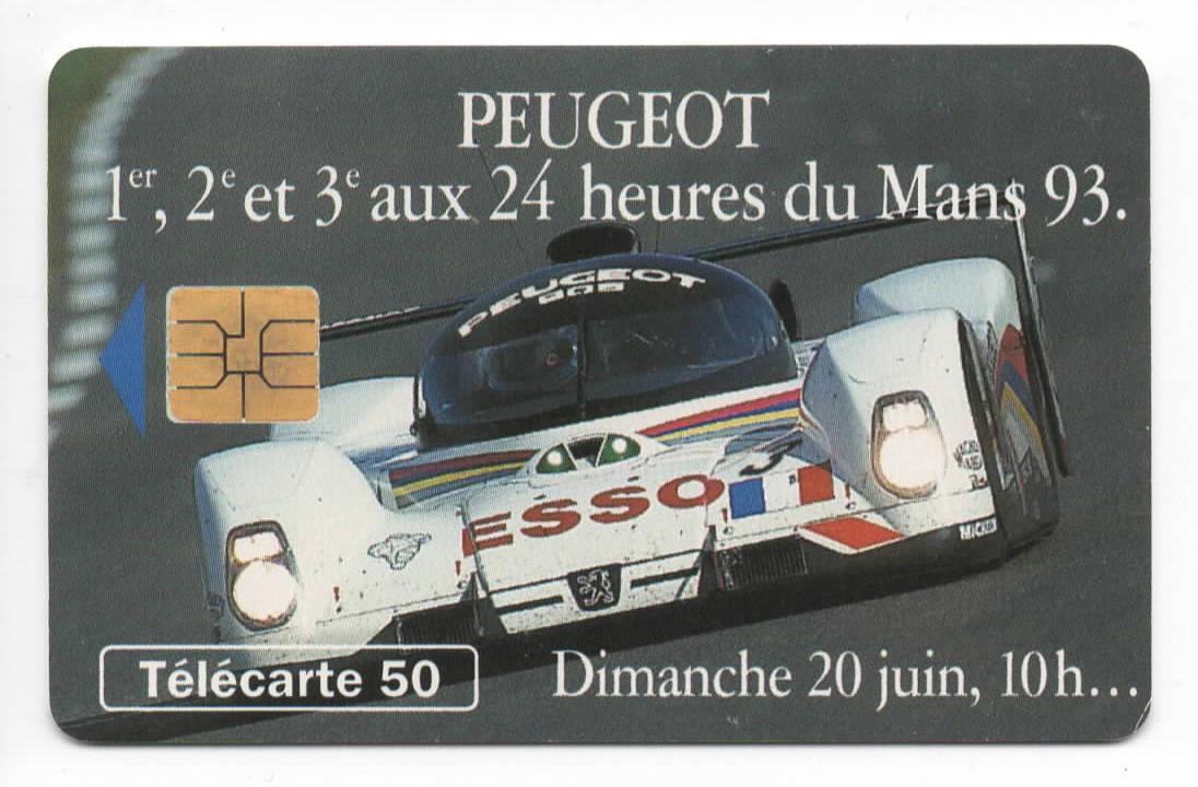 Carte telephonique peugeot