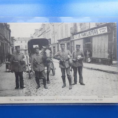 Cpa clermont oise soldats allemands 1914