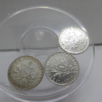 Lot 1 francs argent de 1919