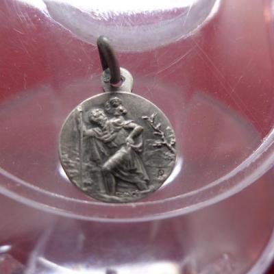 Medaille st christophe argent