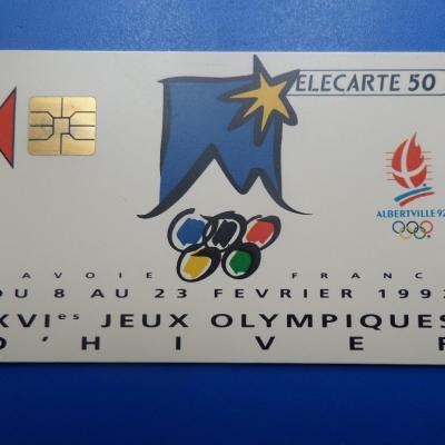 Telecarte alberville 1992 jeux olympiques