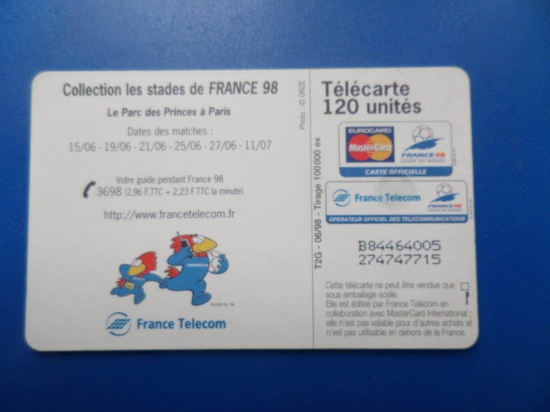 Telecarte coupe du monde 1998 footix 1