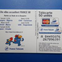 Telecarte football 1998 coupe du monde 21 