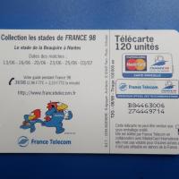 Telecarte football 1998 coupe du monde 3 