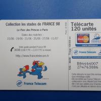 Telecarte football 1998 coupe du monde 5 