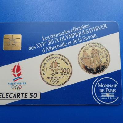 Telecarte jeux olympique hiver albertville 1992