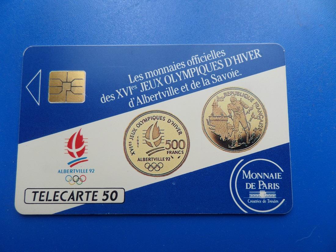 Telecarte jeux olympique hiver albertville 1992